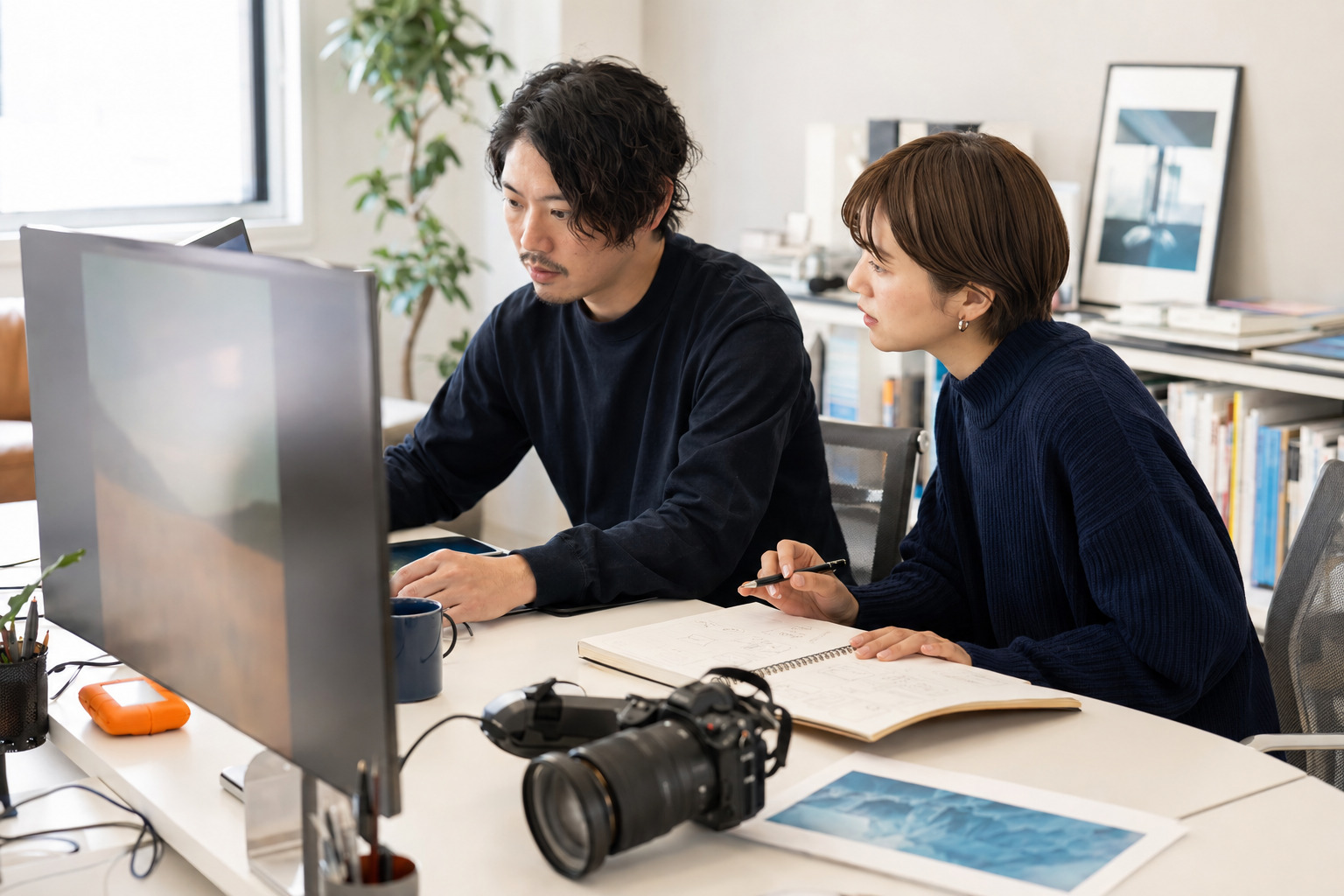 Webサイトと業務システムの制作を相談するチーム